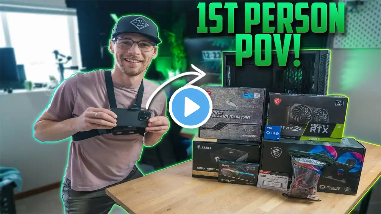 Building A Gaming PC From A First Person POV! (Intel I9-11900K & RTX 3060ti)