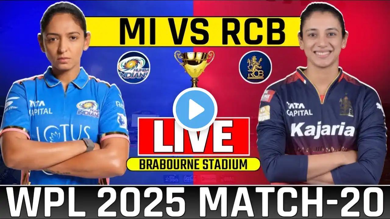 Live Mumbai Indians vs Royal Challengers Bangalore Match-20 | Wpl Live Cricket Match | Rcbw vs Miw