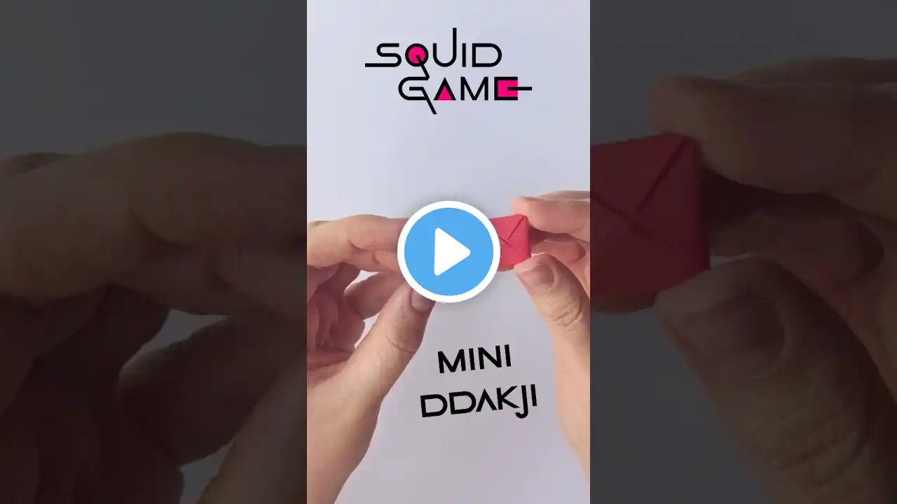 Squid game, MINI Ddakji flip toy #squidgame #ddakji #handmade #diy #craft #shorts