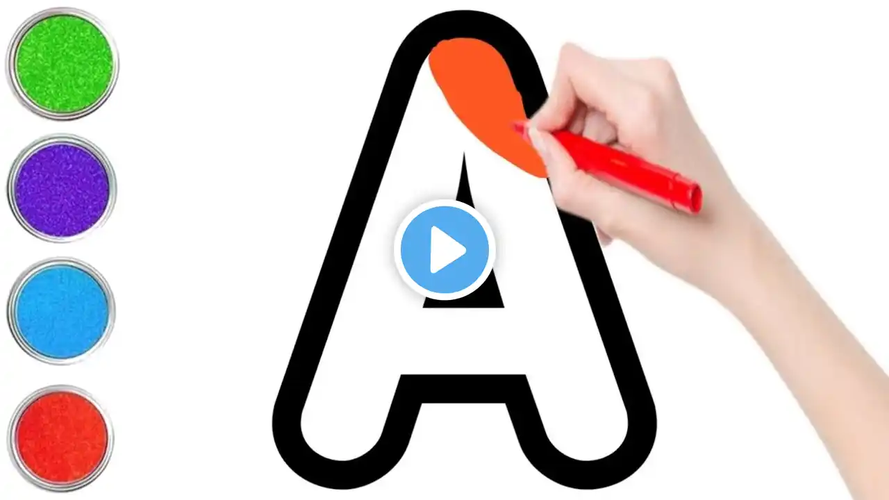 A to Z Kids Rhymes Collection: Writing Along Dotted Lines for Toddlers - ABC Song  Alphabet Practice