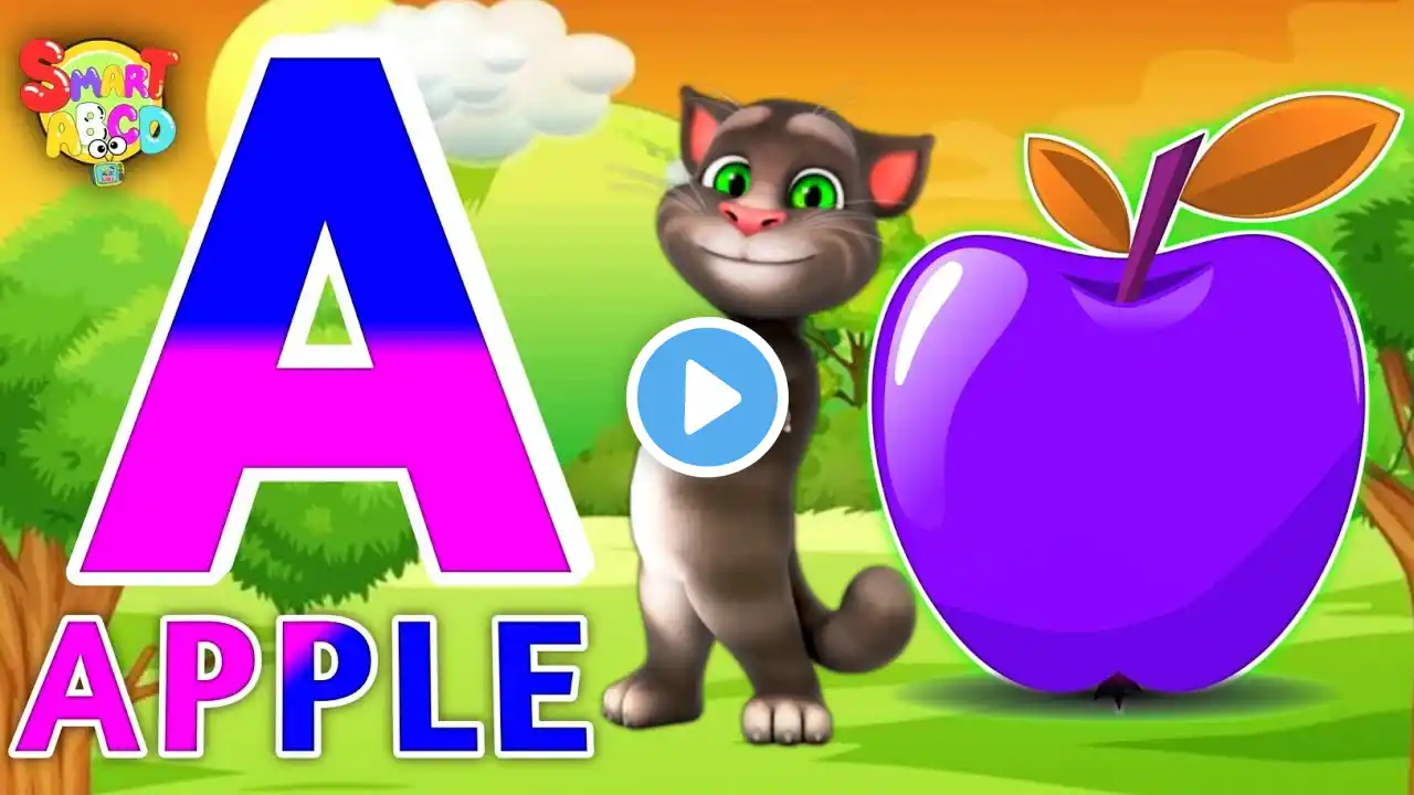 Phonics Song 2 with TWO Words in 3D - A For Apple🍎🍏- ABC Alphabet Songs with Sounds for Children's