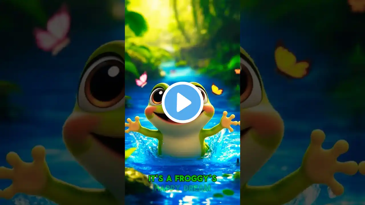 🐸✨ Froggy's Happy Dream! | Fun Kids Song – Sing, Dance & Splash! 🎶💦 #shorts #cuteanimals