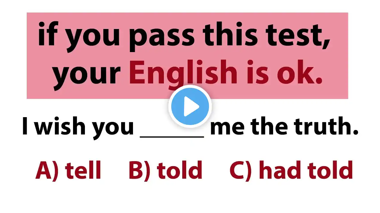 English Grammar Test ✍️📖 If you pass this test, your English is absolutely outstanding!