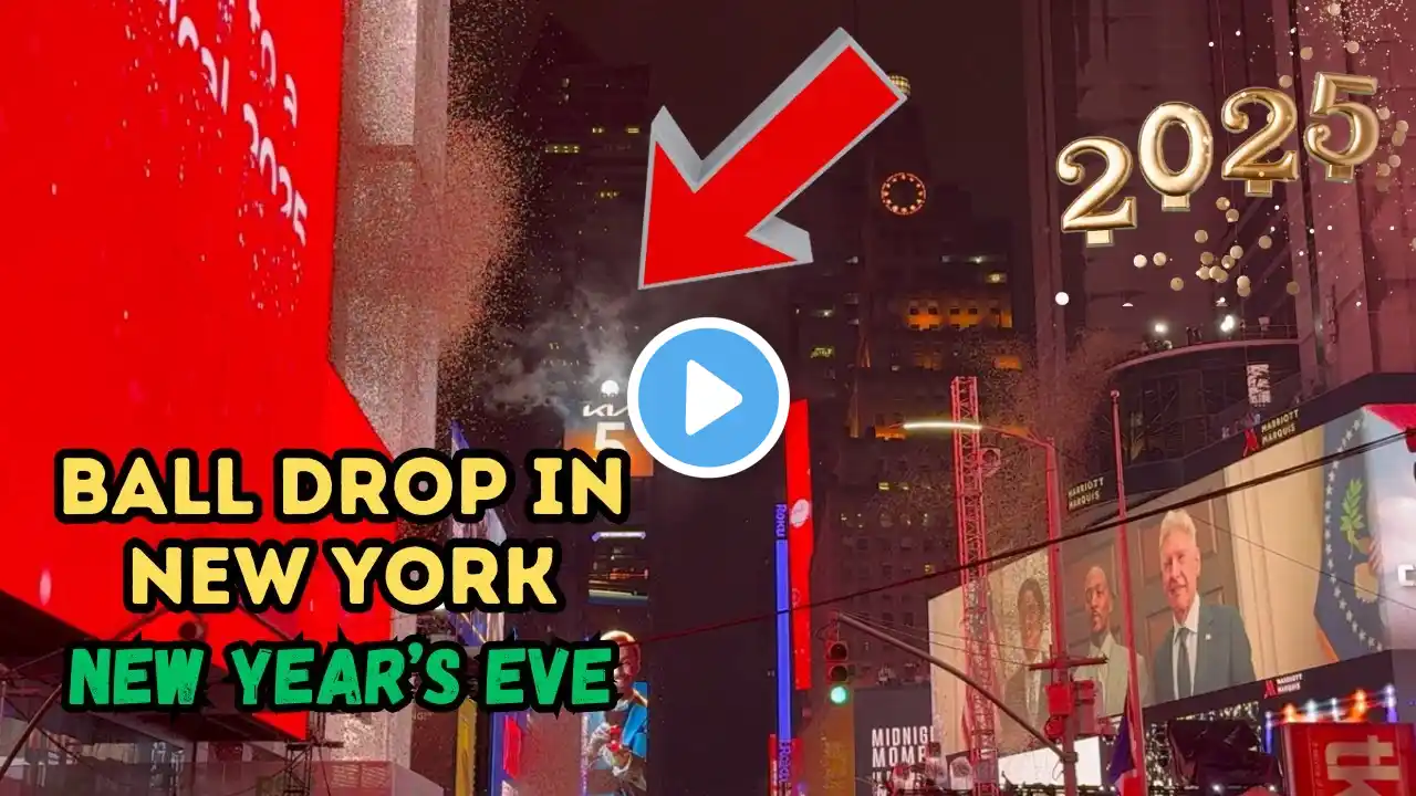 Times Square New Year Eve Ball Drop 2025 | New Year's Count Down | Walking Tour New York City