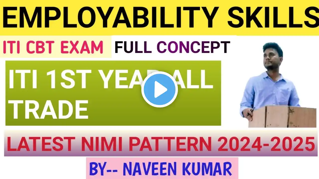 INTRODUCTION TO EMPLOYABILITY SKILLS MCQ || ALL TRADE ITI STUDENTS NIMI PATTERN || BY- NAVEEN KUMAR