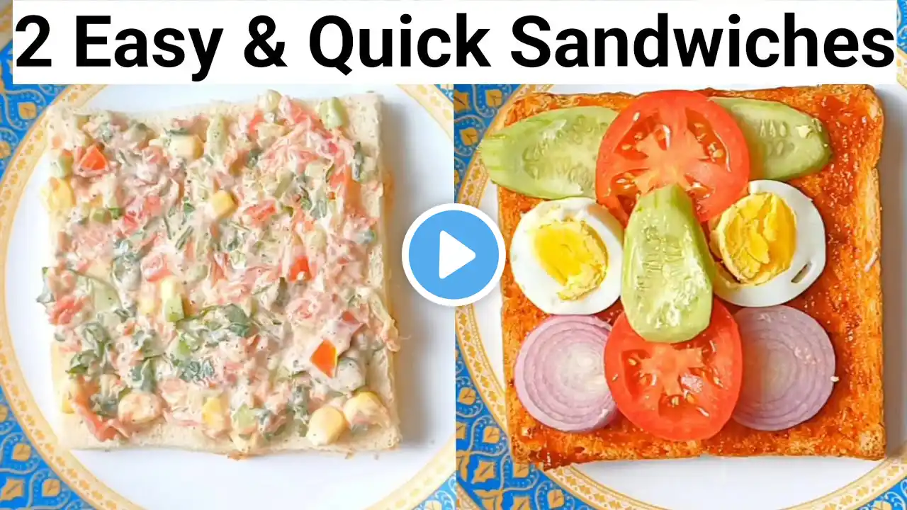 2 Easy Bread Sandwich Recipes || Lunchbox Ideas || Rita's kitchen