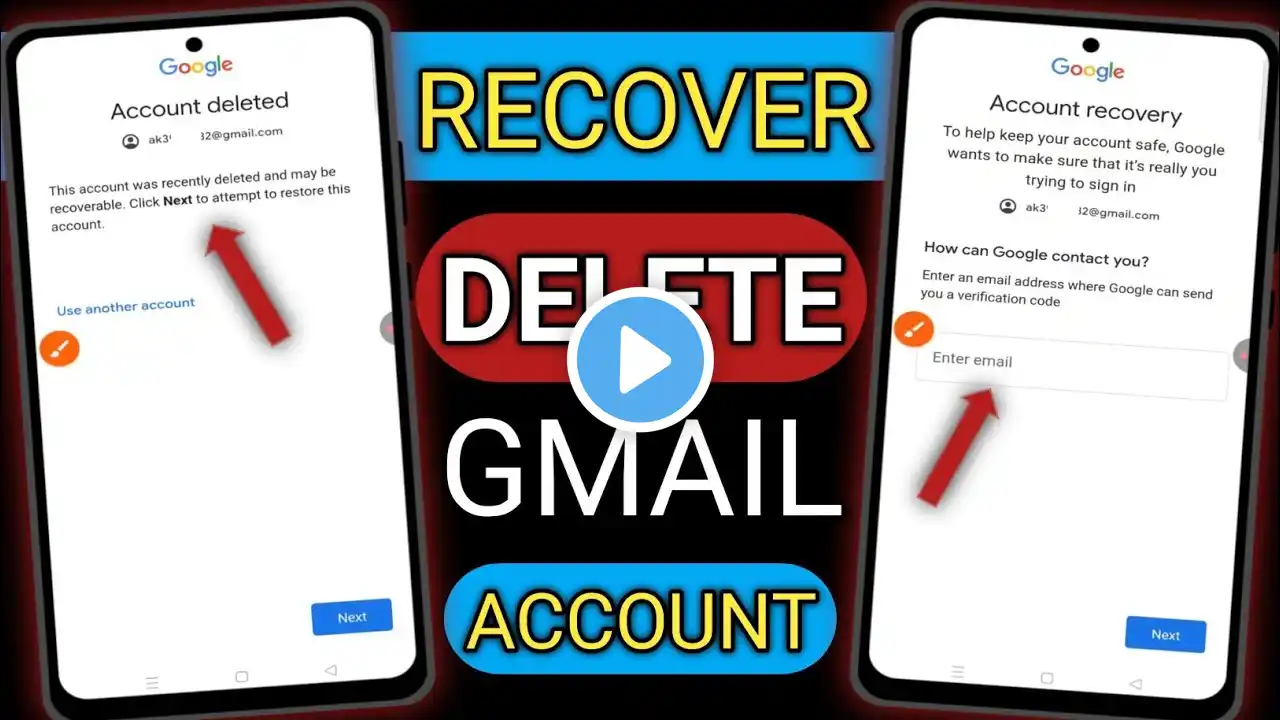 Delete Gmail Account Recovery | How To Recover Deleted Gmail Account | Delete Email Account Recovery