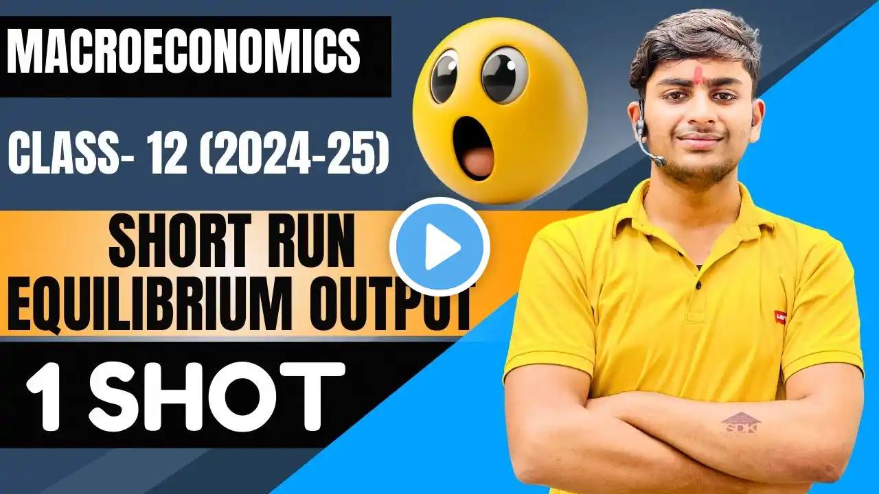 Short Run Equilibrium Output |One Shot | Class 12 | Macro| Unit 3 Determination of Income | Revision