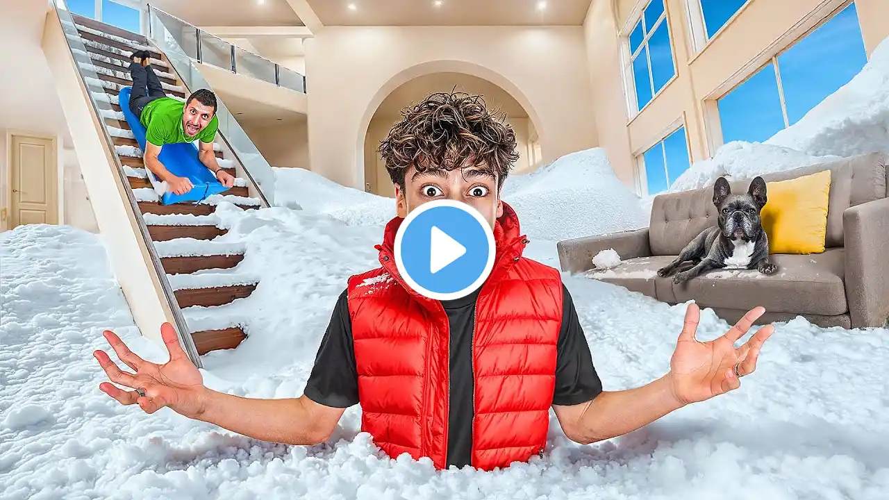 I Filled my ENTIRE House with Snow *donโt try this*