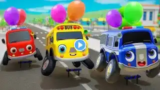 Halloween Wheels On The Bus, Spooky Rhyme And Kids Song | Car Garage Adventure Baby Nursery Rhymes