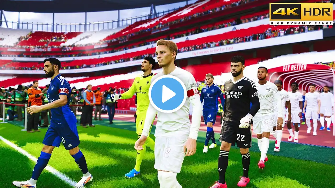 PES 2025 | Arsenal vs Manchester United | REALISTIC FA CUP THIRD ROUND AI PREDICTION @ 4K 60FPS HDR