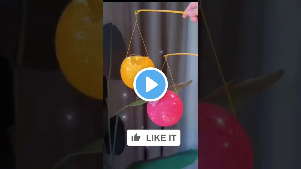 Diwali Decoration Il Christmas Decoration || Balloon Lantern using cotten #shorts #ytshorts #viral