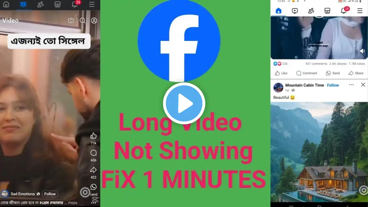 facebook long video not showing 2025 | facebook video option not available|