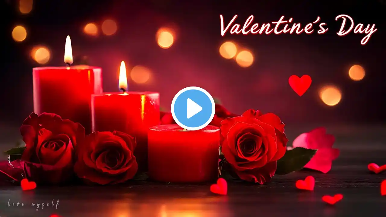 Cozy Valentine's Day Candles Ambience ♥️ Instrumental Valentine Music🌹Valentine Background Music