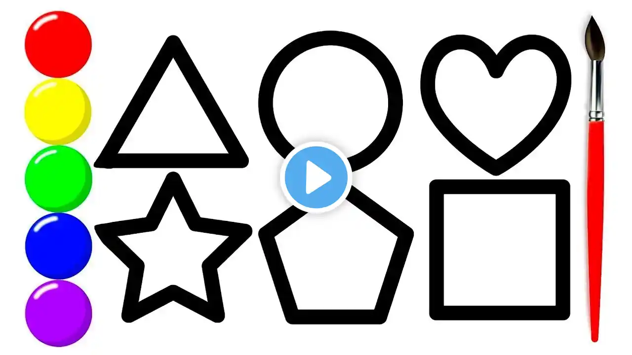 Shapes drawing for kids, Learn 2d shapes, colors for toddlers | Preschool |