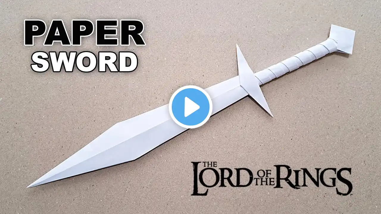 DIY - HOW TO MAKE A SWORD FROM A4 PAPER | STING - ( LORD OF THE RINGS ! )