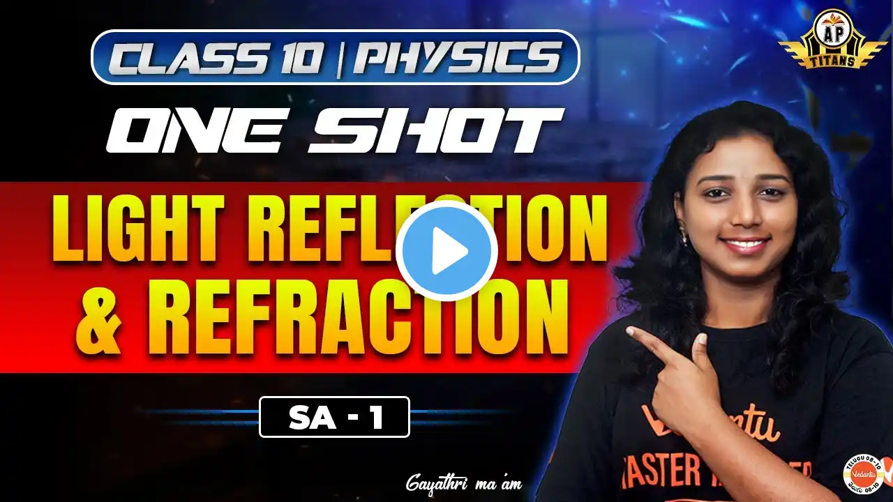 Light reflection & refraction | ONE SHOT | Class 10 | AP | in Telugu | Gayathri Ma'am