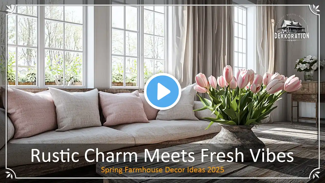 Rustic Charm Meets Fresh Vibes - Spring Farmhouse Decor Ideas 2025