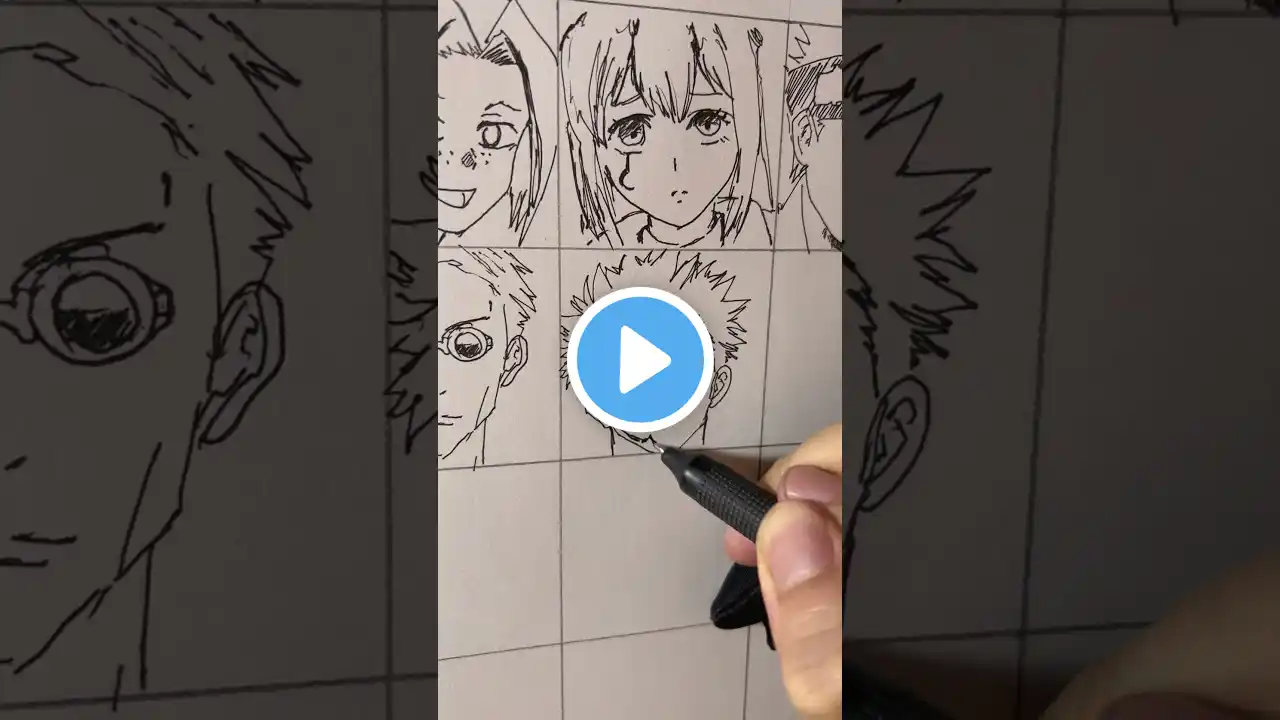 Draw Sukuna - Jujutsu kaisen in ??? seconds #shorts #drawing #art #jjk #jujutsukaisen