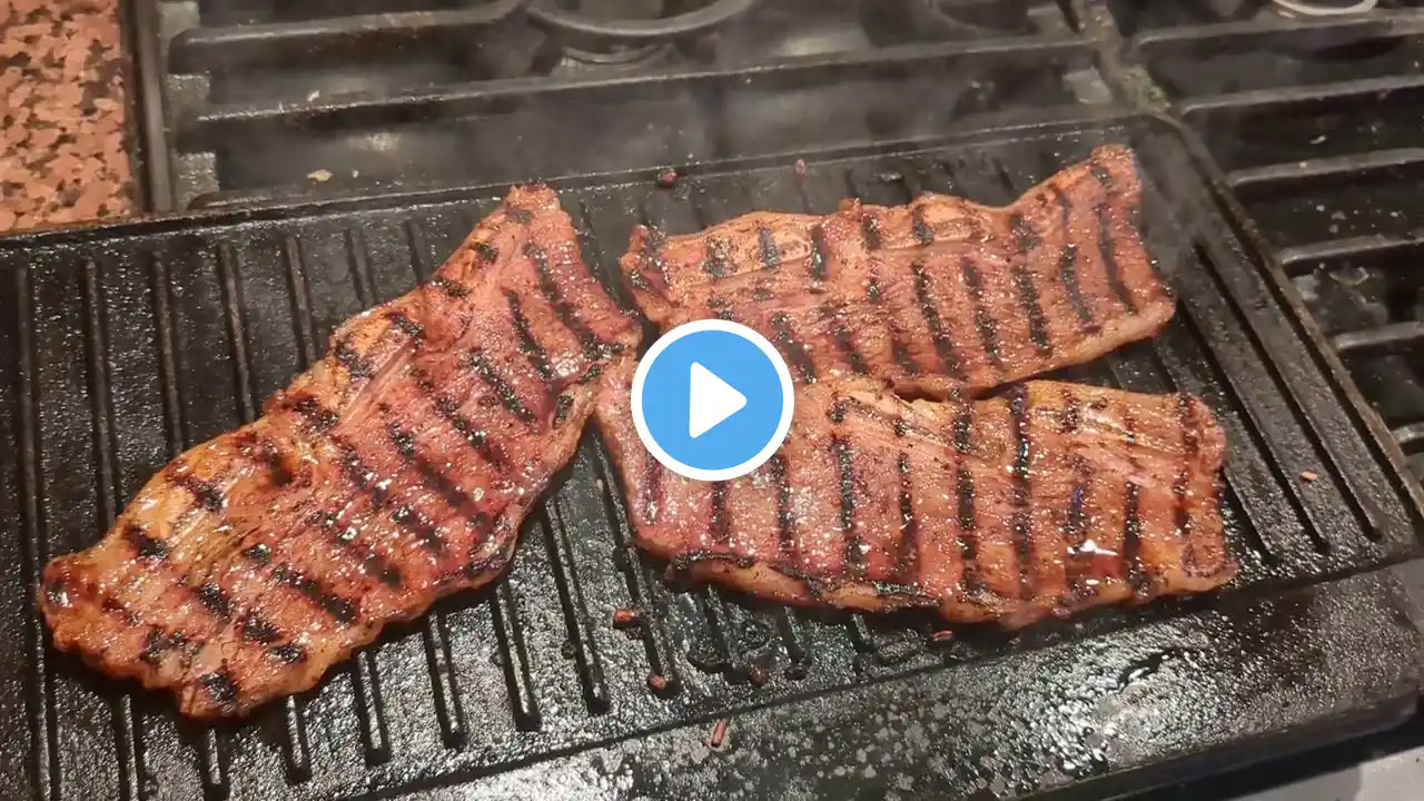 Kalbi Beef on the griddle...