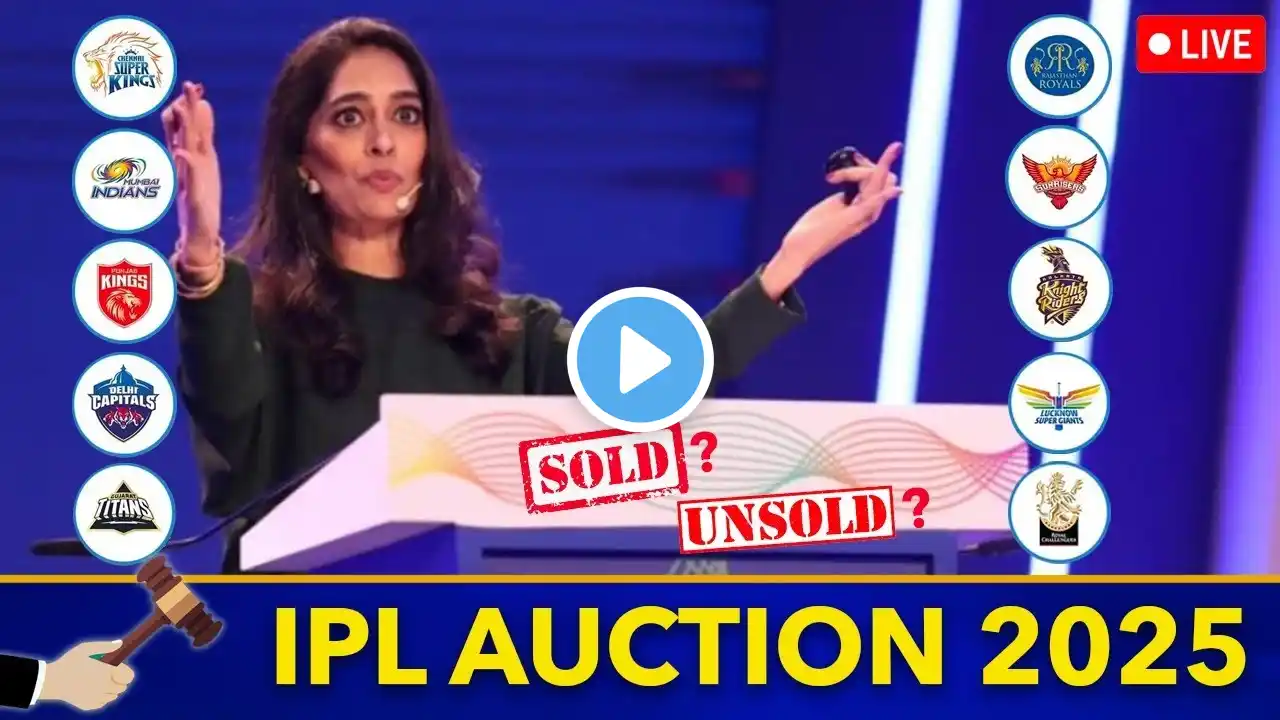 🔴Live IPL 2025 Player Mega Auction Streaming TATA IPL | CSK, RCB, KKR, SRH, MI, PBKS, DC, RR,GT,LSG