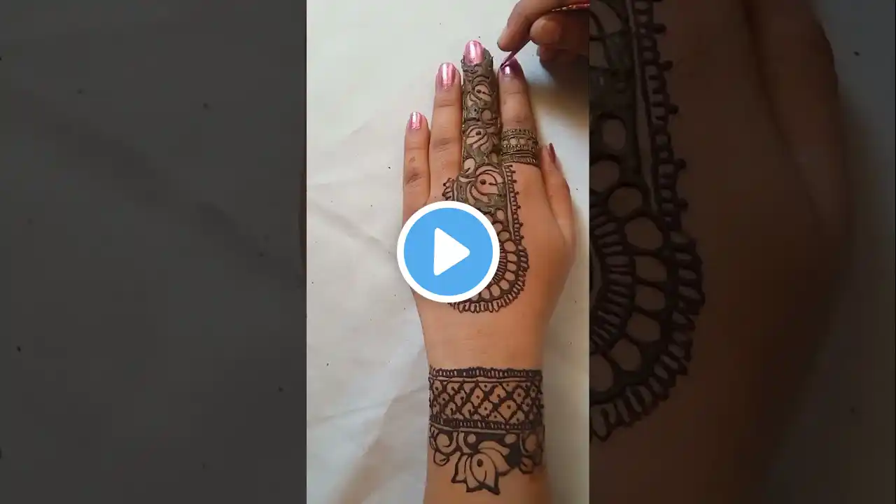 Mehndi for back hand||simple and easy back hand mehandi design||holi special mehandi