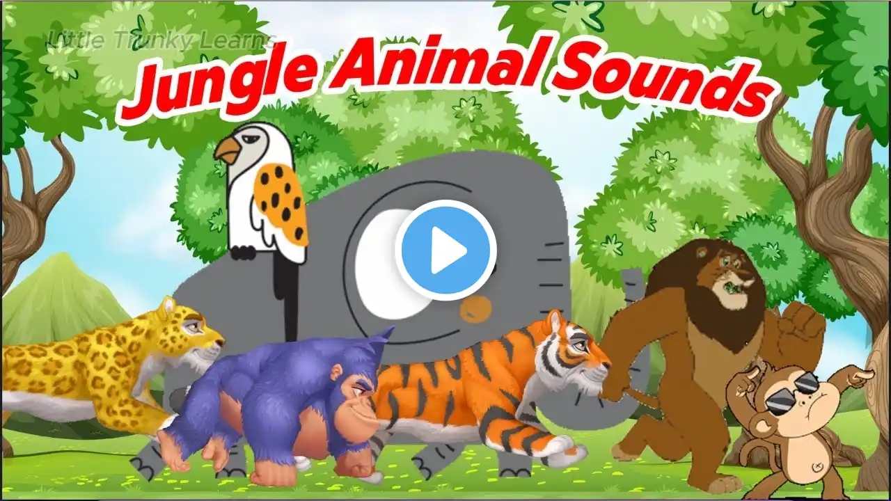 Jungle Animal Sounds Song | Little Trunky Learns | Nursery Rhymes