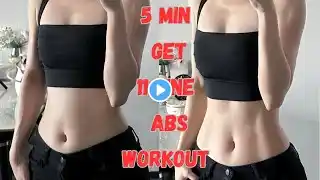 5 MIN Get 11 Line Abs Workout like K-Pop Idols// Smaller Waist ~ Beginners Friendly 💖 #strongabs #yt