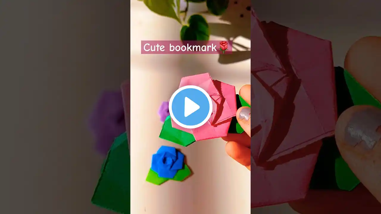 ✨️Day 7: DIY Aesthetic Flower Bookmark 🌸 | Easy Paper Craft Tutorial #Shorts