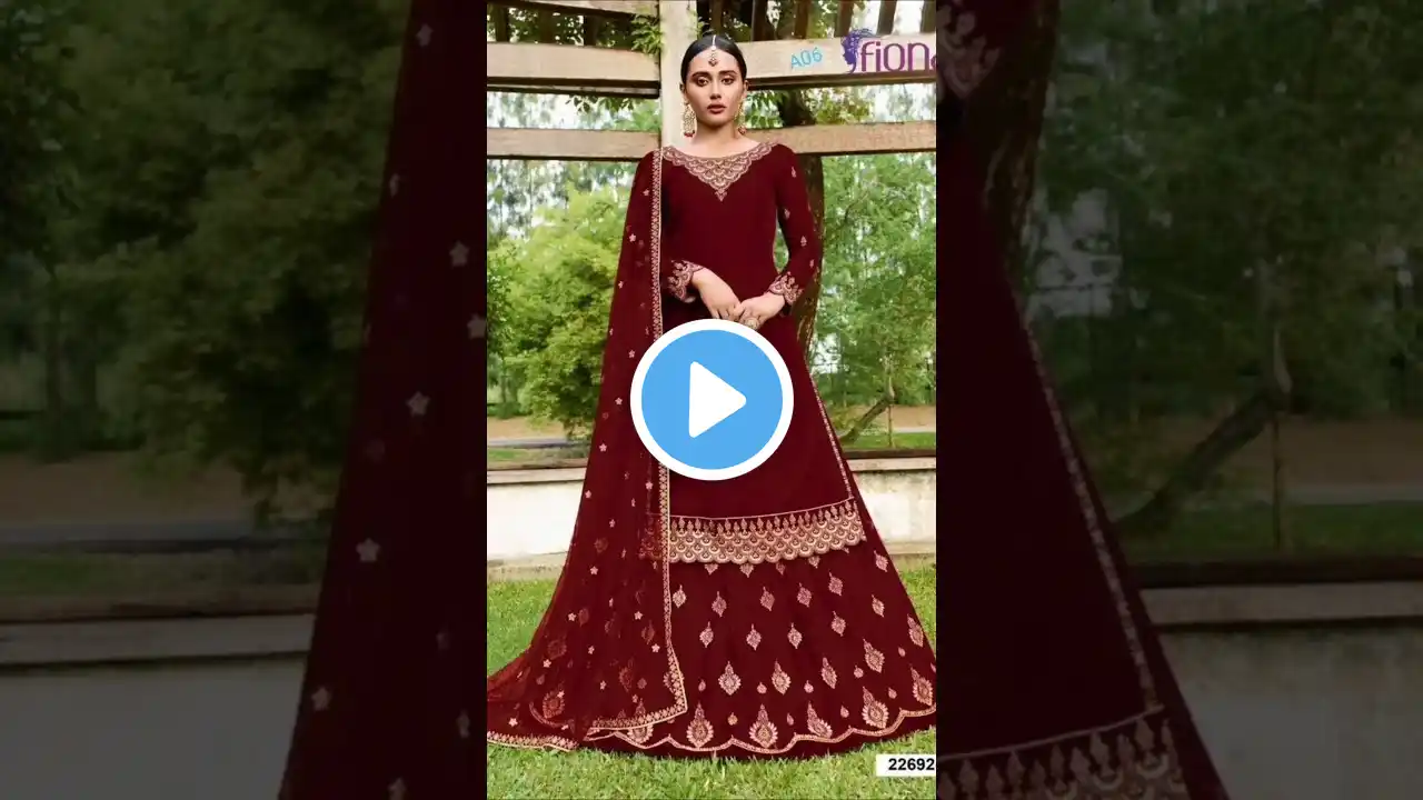 Sharara suit suit design #party wear #fashion #design #youtubeshorts #video #beautiful #cute #shorts