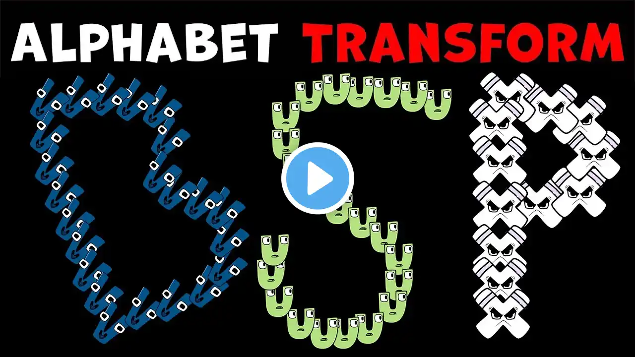 Alphabet Lore Snakes transform Letters but funny (A-Z)