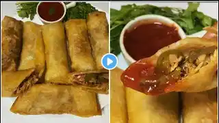 Chicken Spring Roll With Homemade Sheet Recipe For Iftar | चिकन स्प्रिंग रोल बनाने हुए बहुत आसान