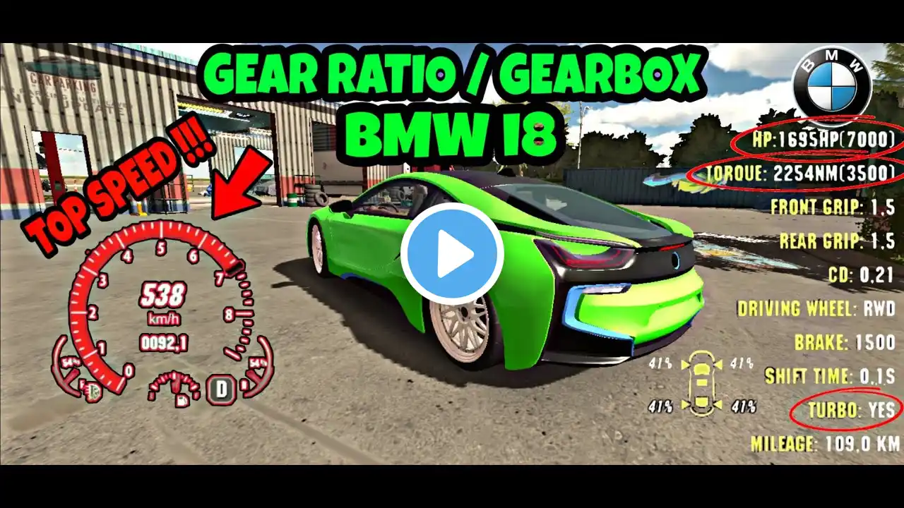 GEAR RATIO BMW i8 CAR PARKING MULTIPLAYER | CAR PARKING MULTIPLAYER GEARBOX BMW i8