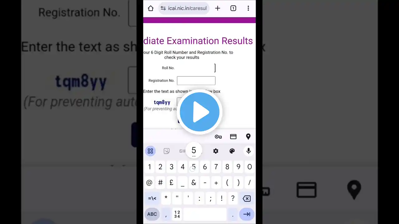 CA Intermediate January 2025 Results...live result check✨ #ca #caresult #icai #shorts #viralshorts