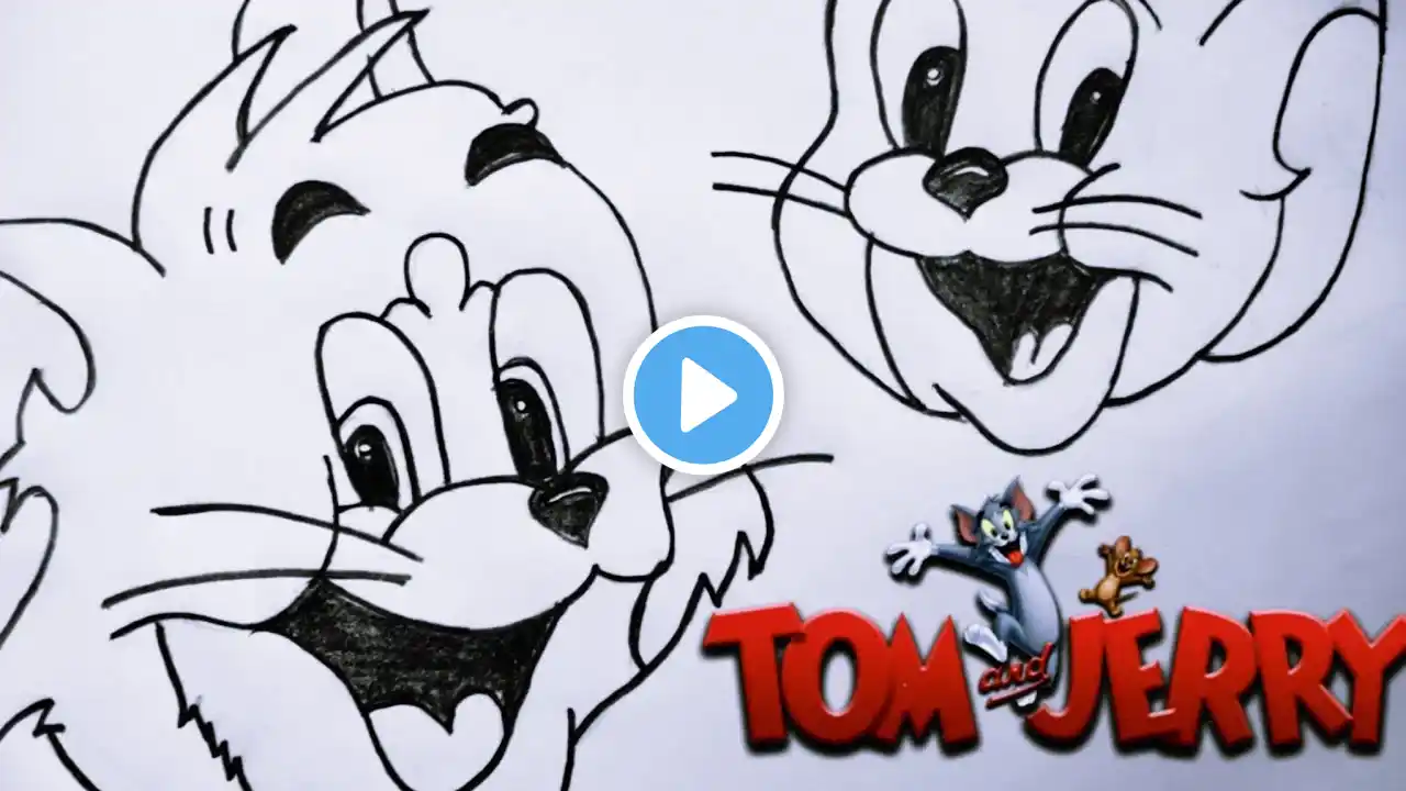 Tom and Jerry drawing for beginners / How to draw Tom and Jerry step by step