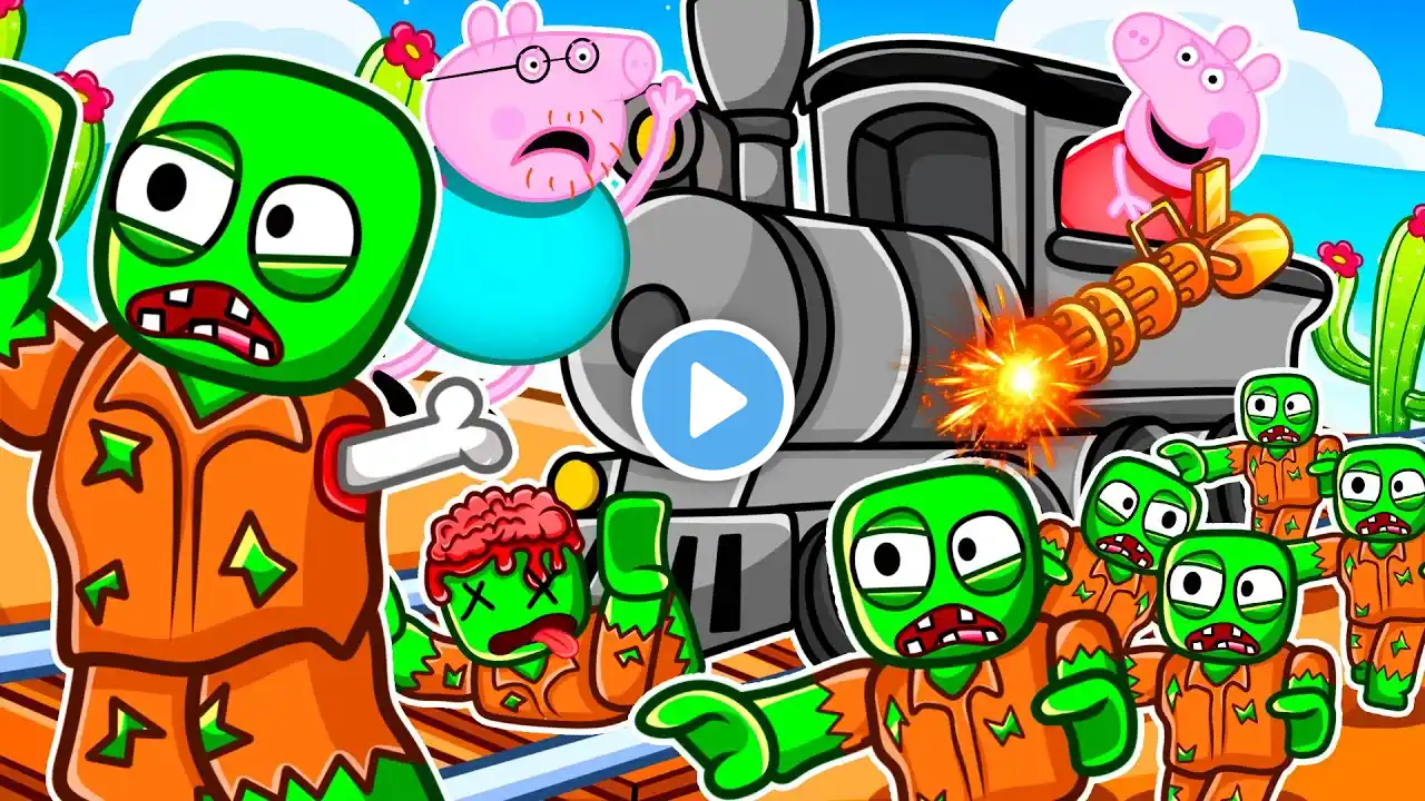 Peppa Pig Plays DEAD RAILS in Roblox!