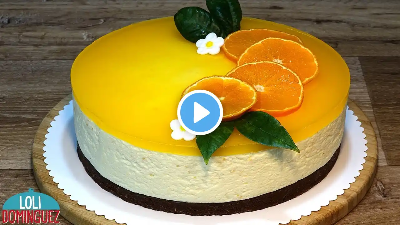 TARTA DE NARANJA SIN HORNO FACIL Y DELICIOSA. Loli Domínguez - Recetas paso a paso, tutorial.