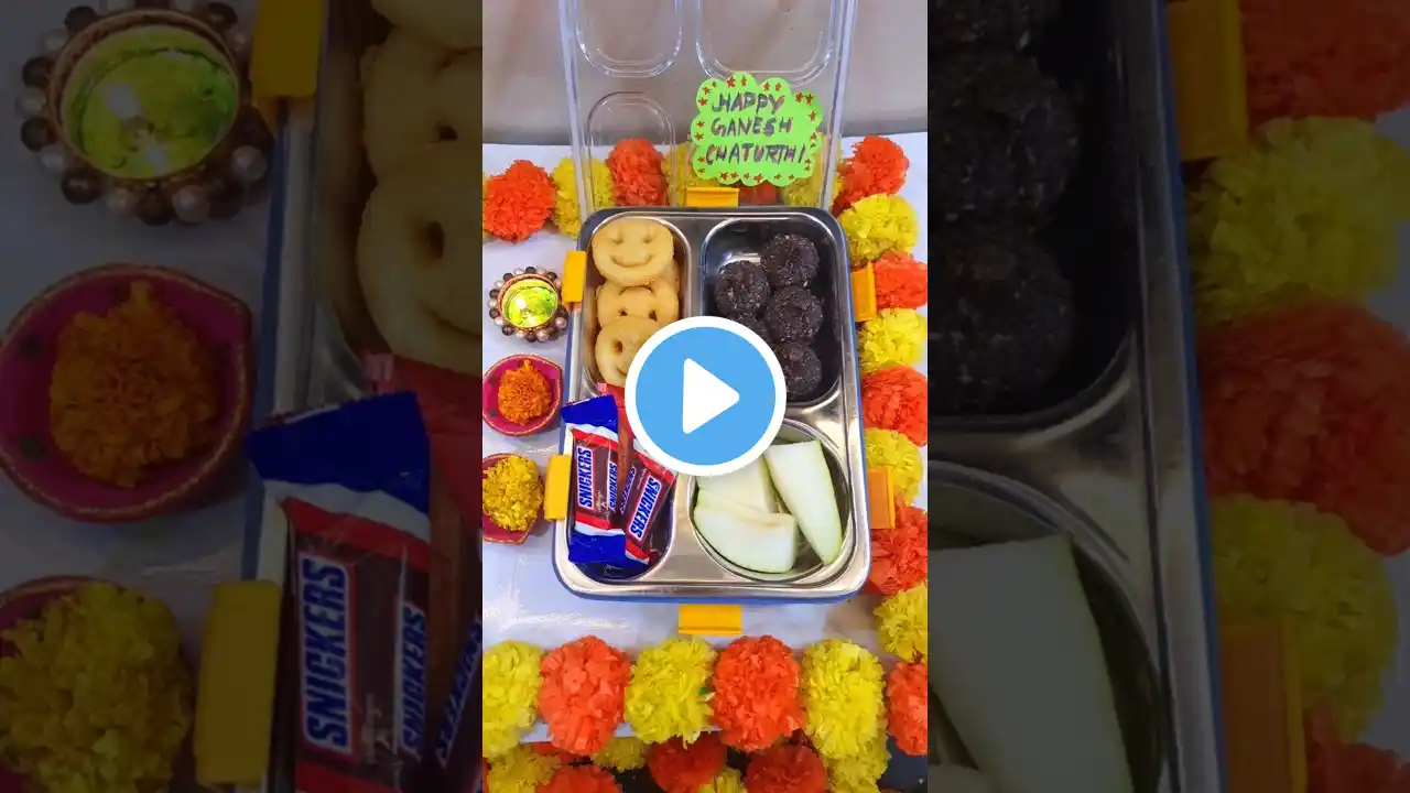 Food challenge in society for Ganesh chaturthi #best Oreo modak lunchbox#viral #trending #ytshorts #