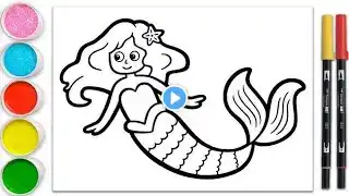 mermaid drawing/how to draw a mermaid/mermaid kaise banate hain/mermaid drawing for kids /#mermaid