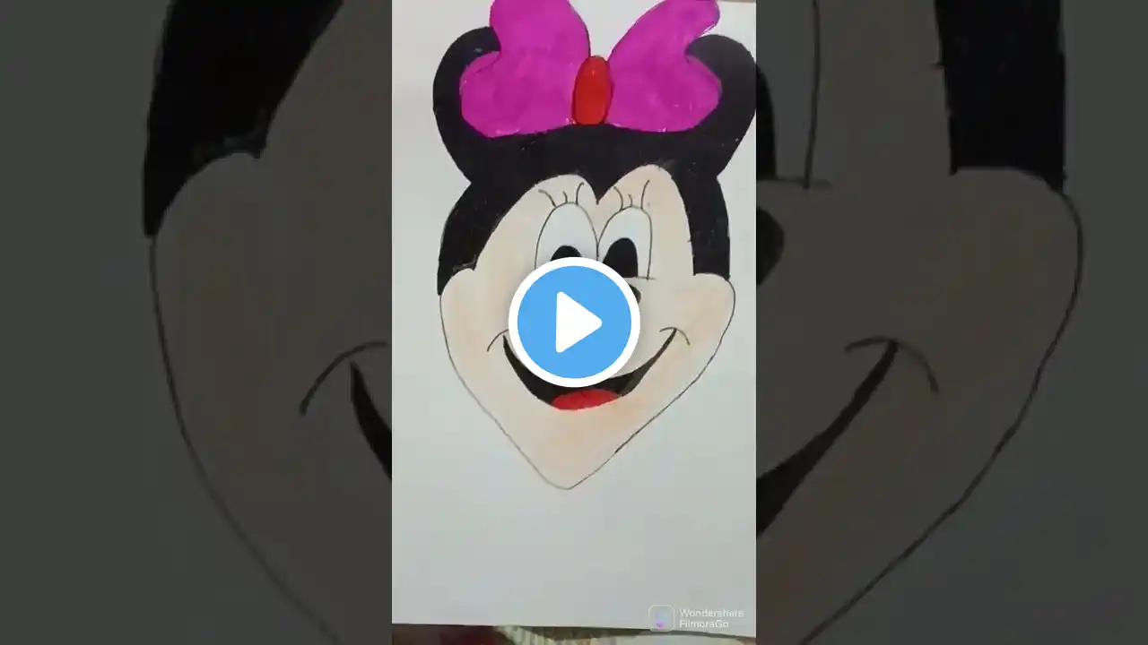 Minnie Mouse drawing easy #shorts #drawingforchildren