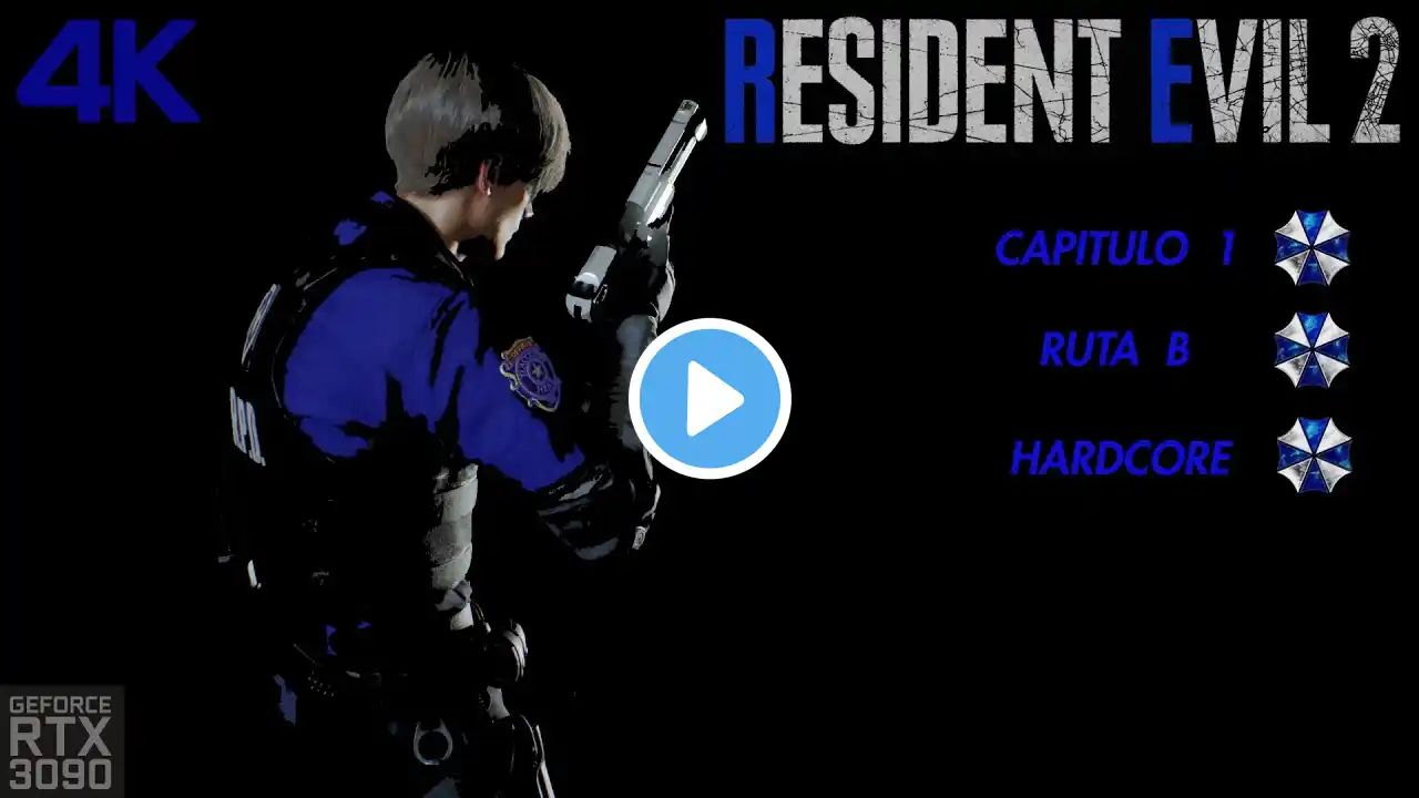 RESIDENT EVIL 2 Remake ☣ 4K UHD Español. Ruta B LEON, Capitulo 1- Comisaria, HARDCORE. No comentado