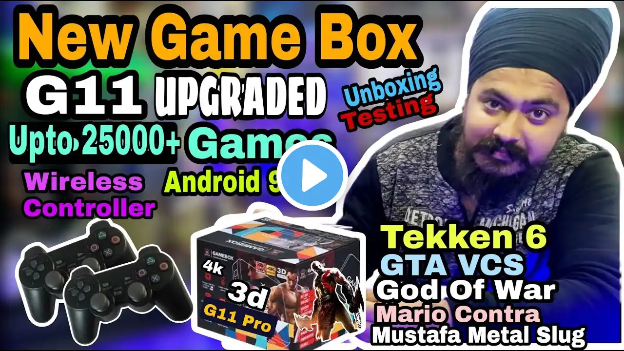 Game Box G11 Pro Android Gaming box 25000+ Games Tekken 6, God Of war Mario Mustafa Metal Slug