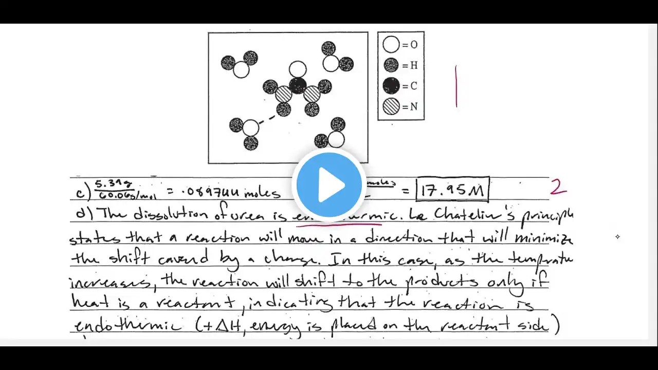 Grading 2019 AP Chemistry Exam FRQ #1