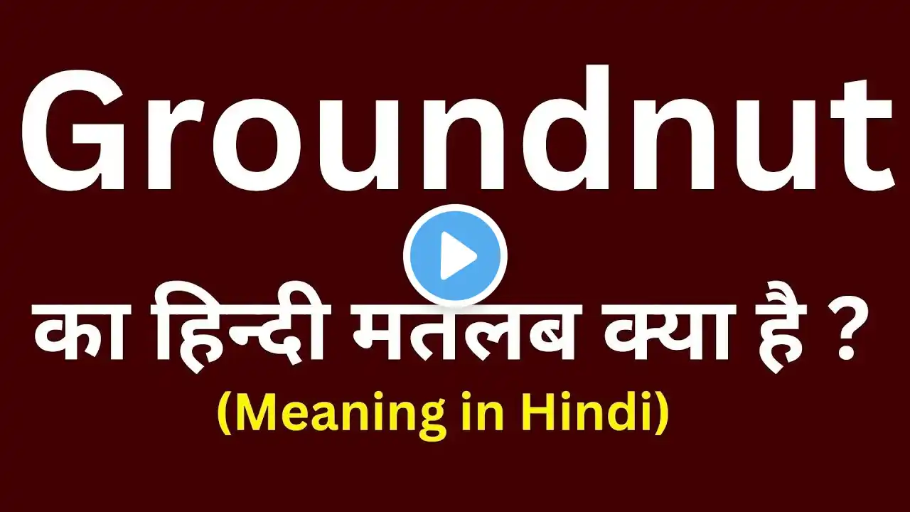 Groundnut meaning in hindi || Groundnut ka matlab kya hota hai || word meaning daily use word