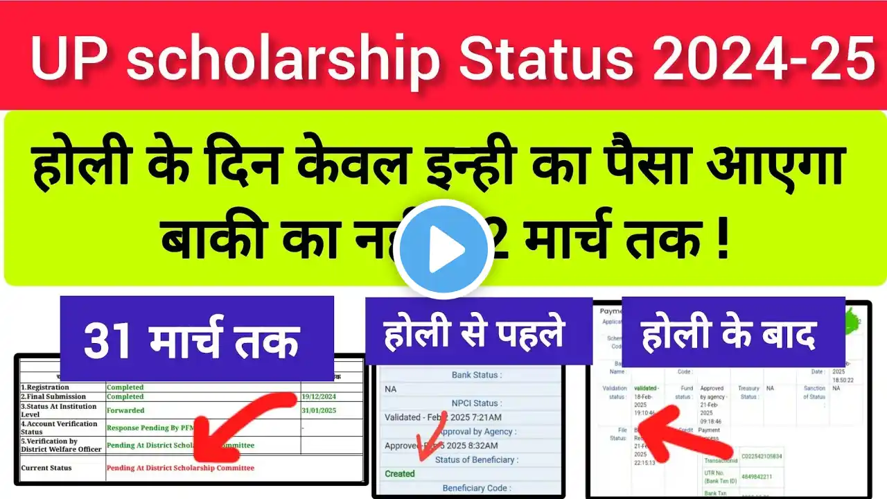 📢UP scholarship today latest news 2025.