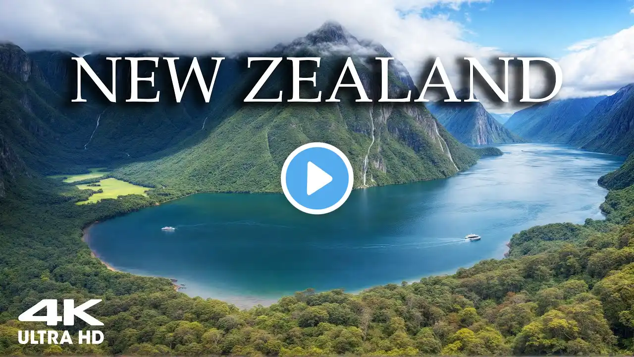 NEW ZEALAND 4K | Aerial Wonders & Relaxing Piano Escape