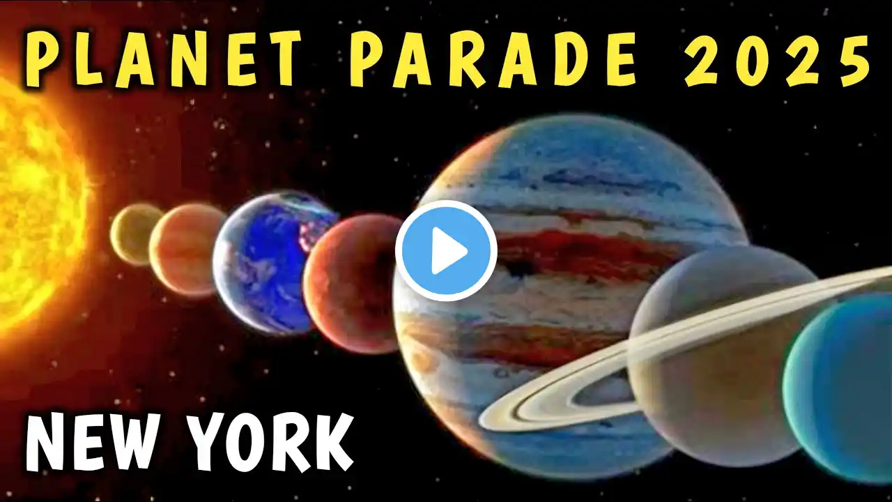 🌎 Planet Parade 2025 | Celestial Alignment in the Night Sky | LIVE New York City Saturday Walk