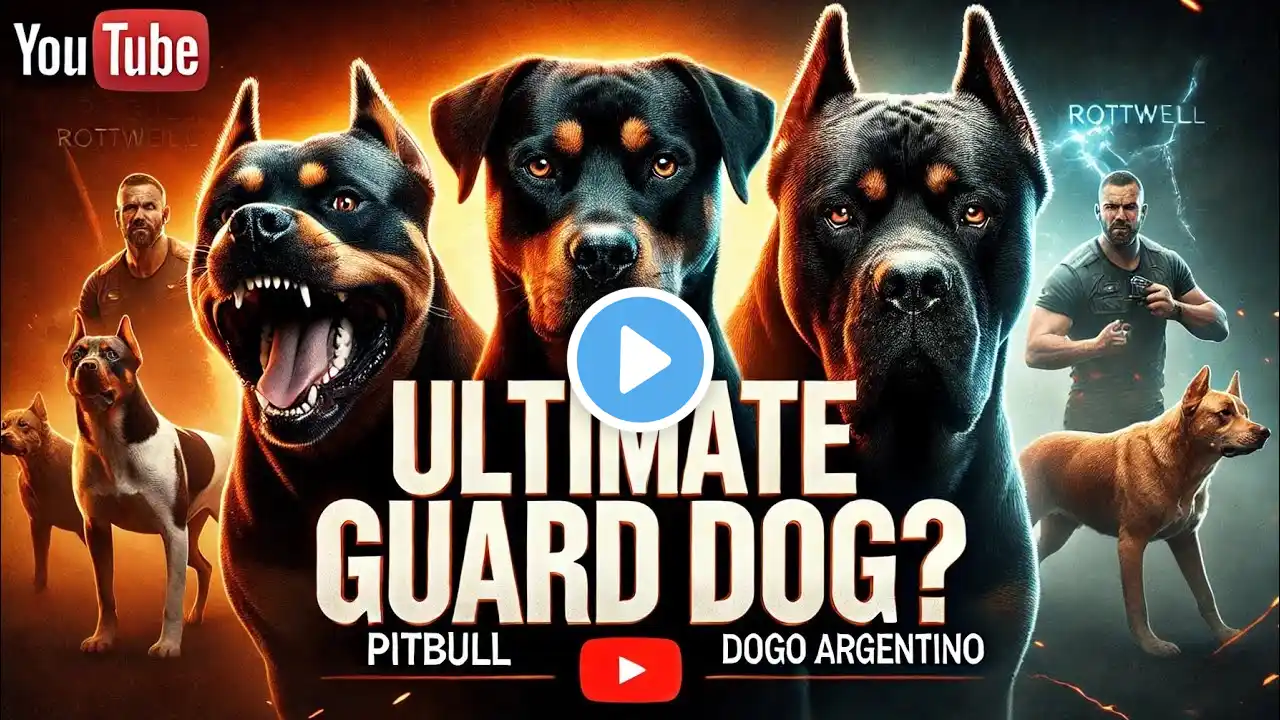 Pitbull vs. Rottweiler vs. Dogo Argentino – The Ultimate Guard Dog Showdown! 🔥🐾 @ainayt786