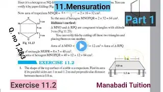 8th class maths |Chapter 11|Mensuration|💁‍♀️Exercise 11.2 |Q no 1,2&3| part 1|CBSE|NCERT|