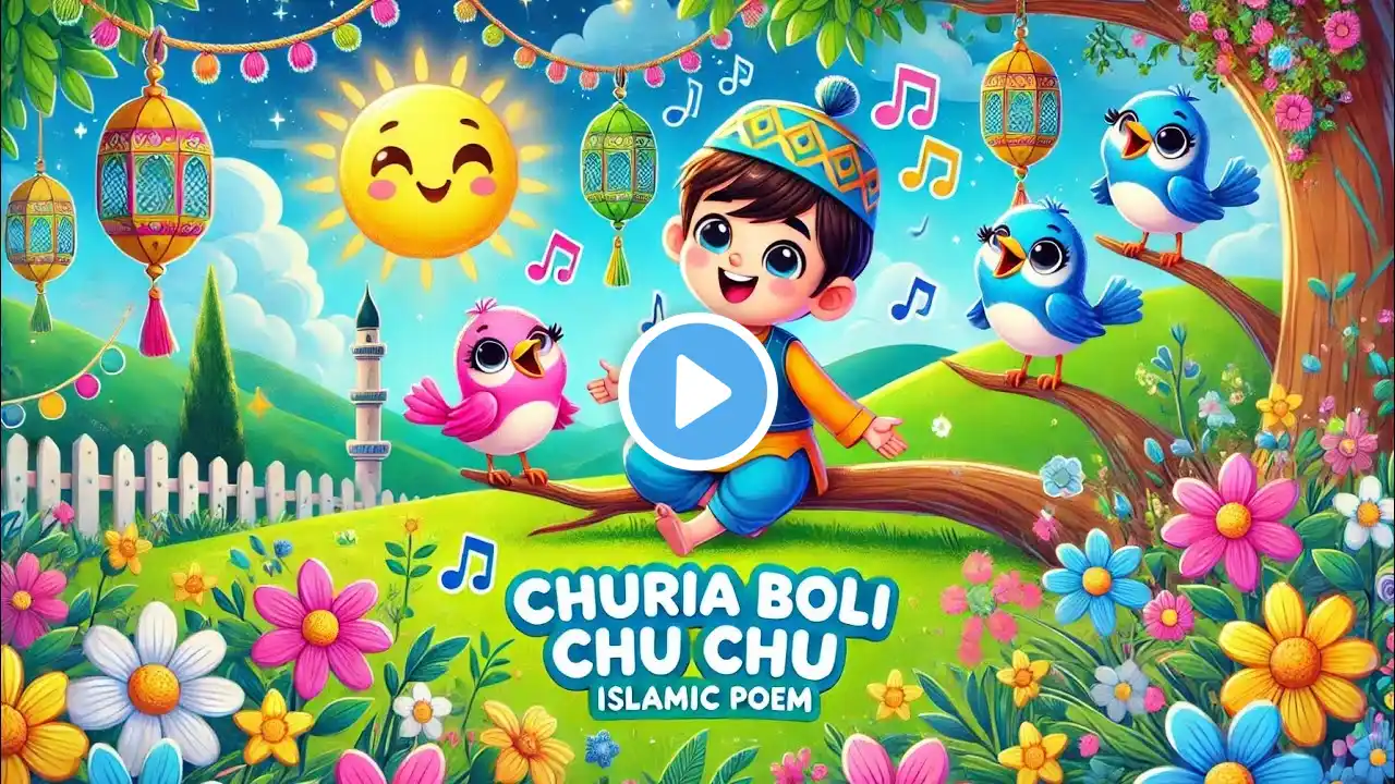 Chirya Boli Chu Chu 🐦| Allah Hoo Allah Hoo | Islamic poem Kids song| lullaby for kids